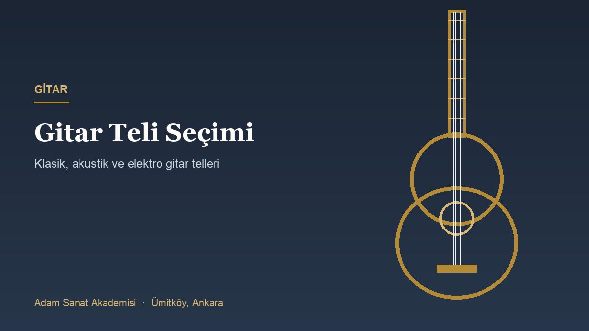 Naylon ve çelik gitar tellerini karşılaştıran illüstrasyon