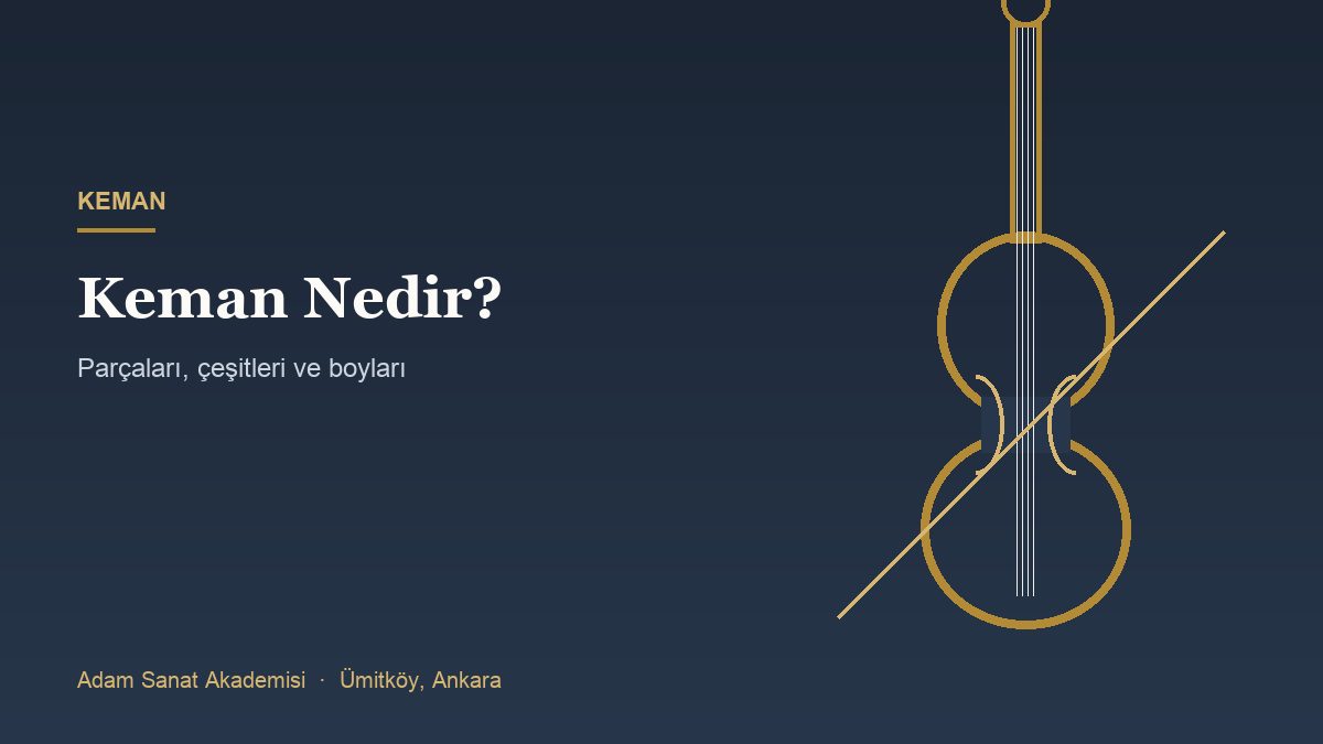 Keman ve yayını gösteren illüstrasyon