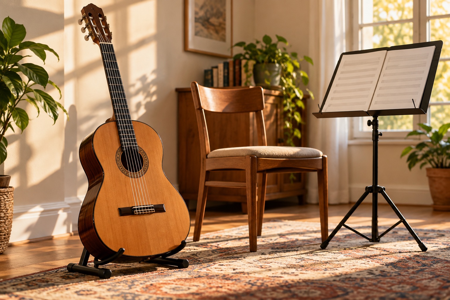 Gitar kursunda birebir çalışma ve öğretmen rehberliği